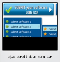Ajax Scroll Down Menu Bar