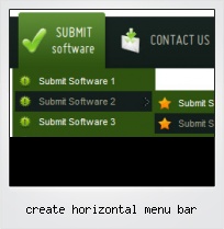Create Horizontal Menu Bar