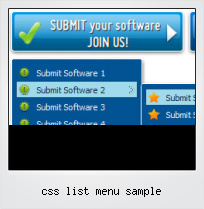 Css List Menu Sample