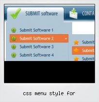 Css Menu Style For