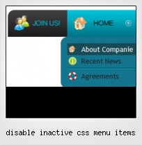 Disable Inactive Css Menu Items