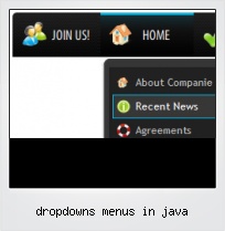 Dropdowns Menus In Java