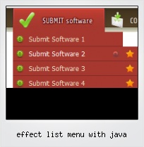 Effect List Menu With Java