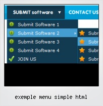 Exemple Menu Simple Html