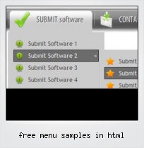 Free Menu Samples In Html