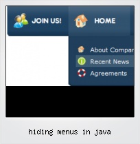Hiding Menus In Java