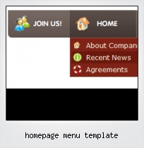 Homepage Menu Template