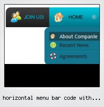 Horizontal Menu Bar Code With Submenus