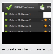 How Create Menubar In Java Script