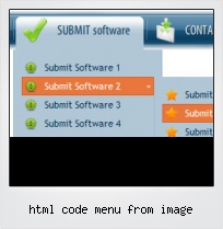 Html Code Menu From Image
