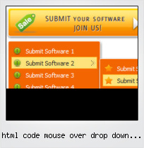 Html Code Mouse Over Drop Down Menu