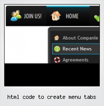 Html Code To Create Menu Tabs