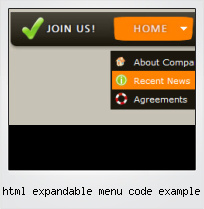 Html Expandable Menu Code Example