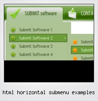 Html Horizontal Submenu Examples