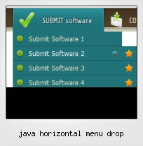 Java Horizontal Menu Drop