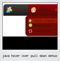Java Hover Over Pull Down Menus