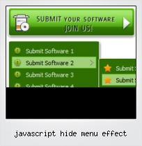 Javascript Hide Menu Effect