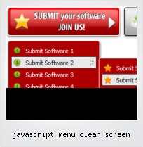Javascript Menu Clear Screen