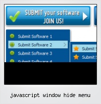 Javascript Window Hide Menu