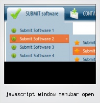 Javascript Window Menubar Open