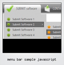 Menu Bar Sample Javascript