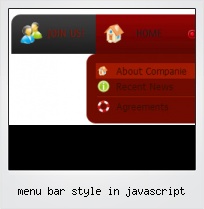 Menu Bar Style In Javascript