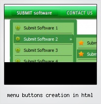 Menu Buttons Creation In Html