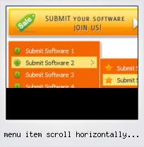 Menu Item Scroll Horizontally Javascript