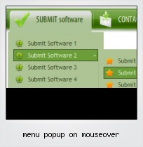 Menu Popup On Mouseover