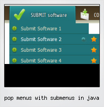 Pop Menus With Submenus In Java
