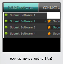 Pop Up Menus Using Html