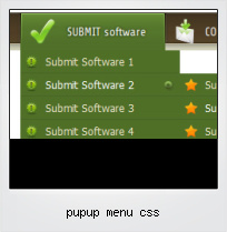 Pupup Menu Css