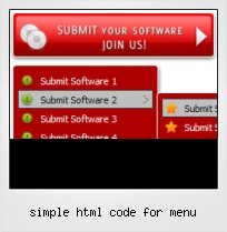 Simple Html Code For Menu