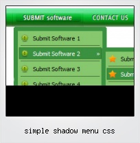 Simple Shadow Menu Css