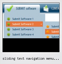 Sliding Text Navigation Menu Crossframe