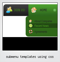 Submenu Templates Using Css