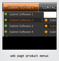 Web Page Product Menus