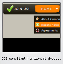 508 Compliant Horizontal Drop Down Menu