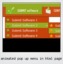 Animated Pop Up Menu In Html Page