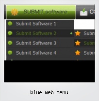 Blue Web Menu