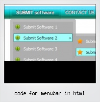 Code For Menubar In Html