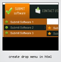 Create Drop Menu In Html