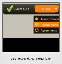 Css Expanding Menu Bar
