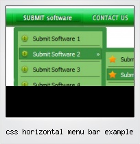 Css Horizontal Menu Bar Example