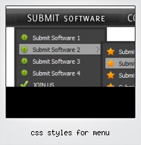 Css Styles For Menu