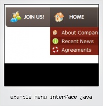 Example Menu Interface Java