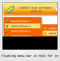 Floating Menu Bar In Html For Ie