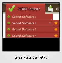 Gray Menu Bar Html
