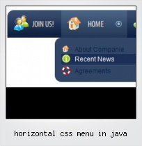Horizontal Css Menu In Java