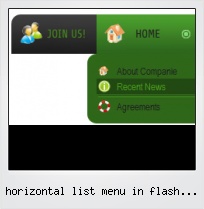 Horizontal List Menu In Flash Examples
